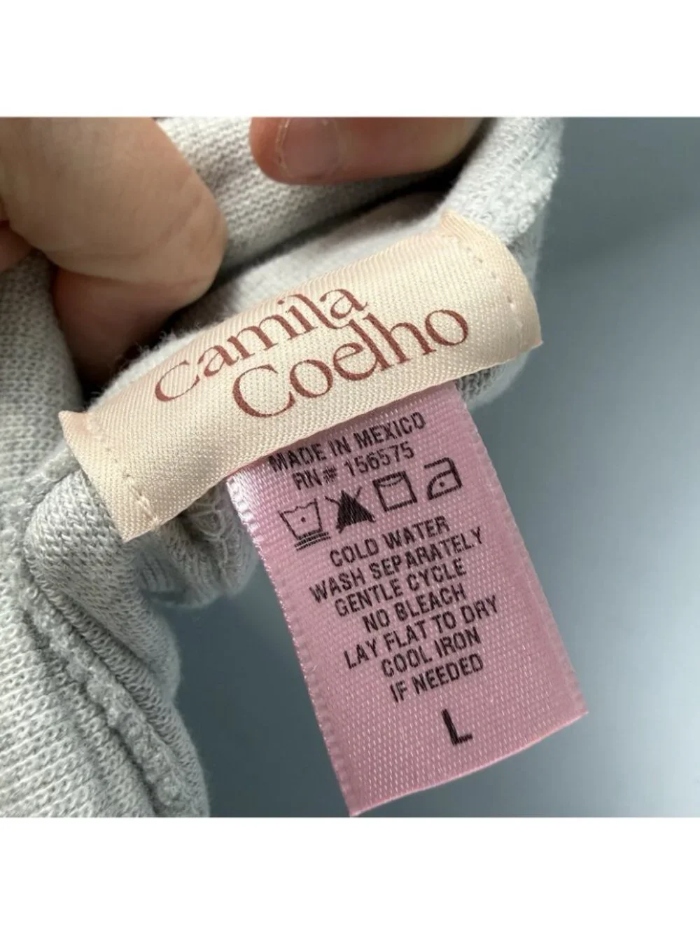 Camila Coelho Revolve 2 Piece Set Women Sz L Gray Lounge Athleisure Comfy Soft
